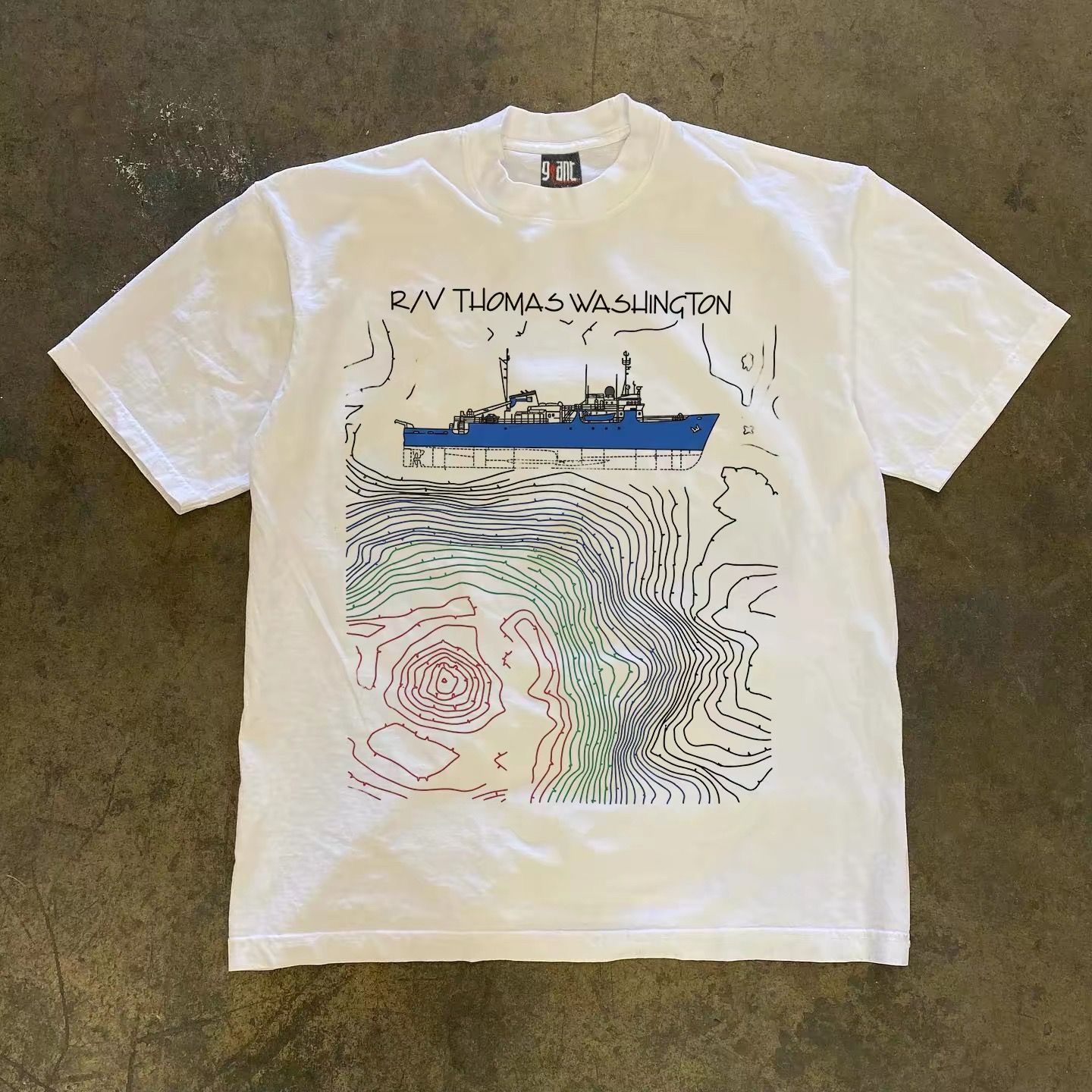 Embroidery Normal Map - Женская футболка Y2K в американском винтажном