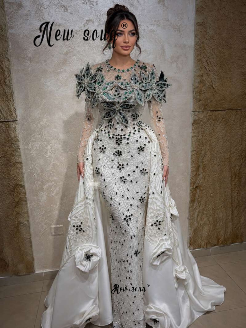 Embroidery White Dress - Роскошные белые вечерние платья с вышивкой