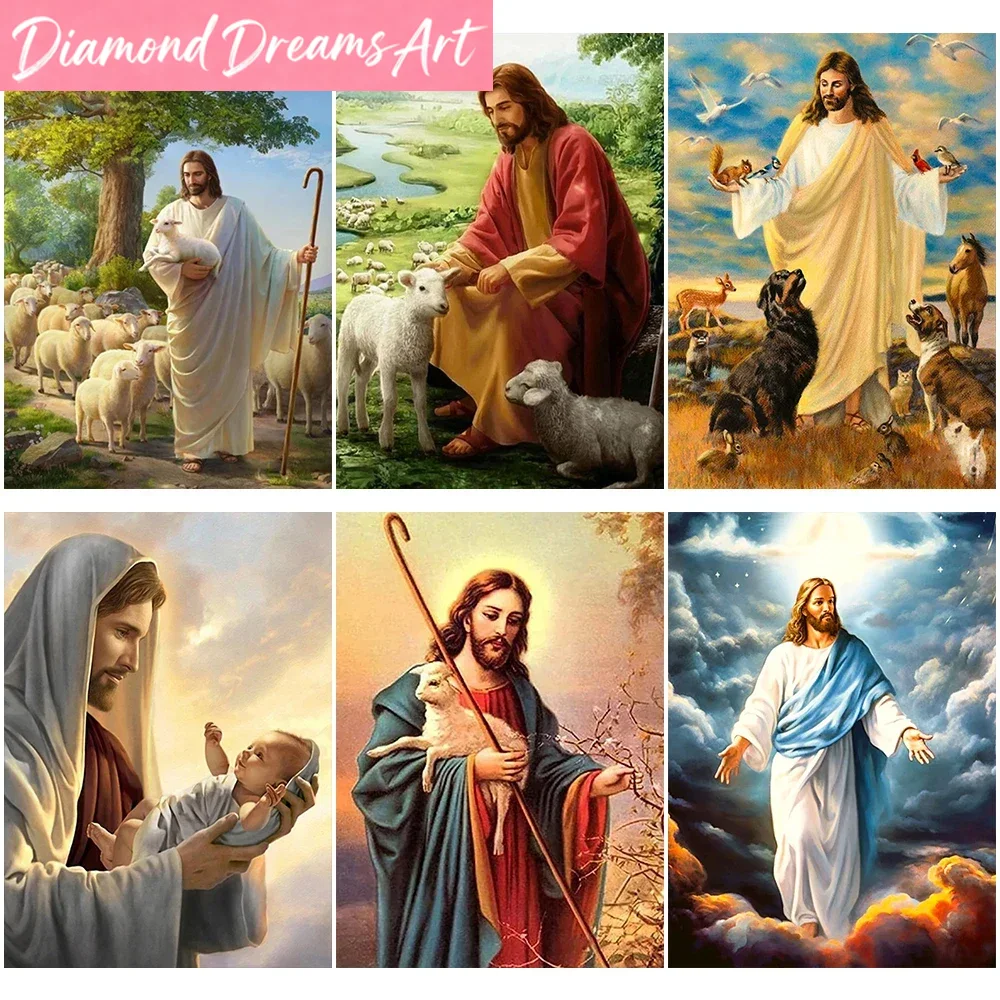 Embroidery Jesus - Безрамная алмазная вышивка DIY: Христианская тематика,