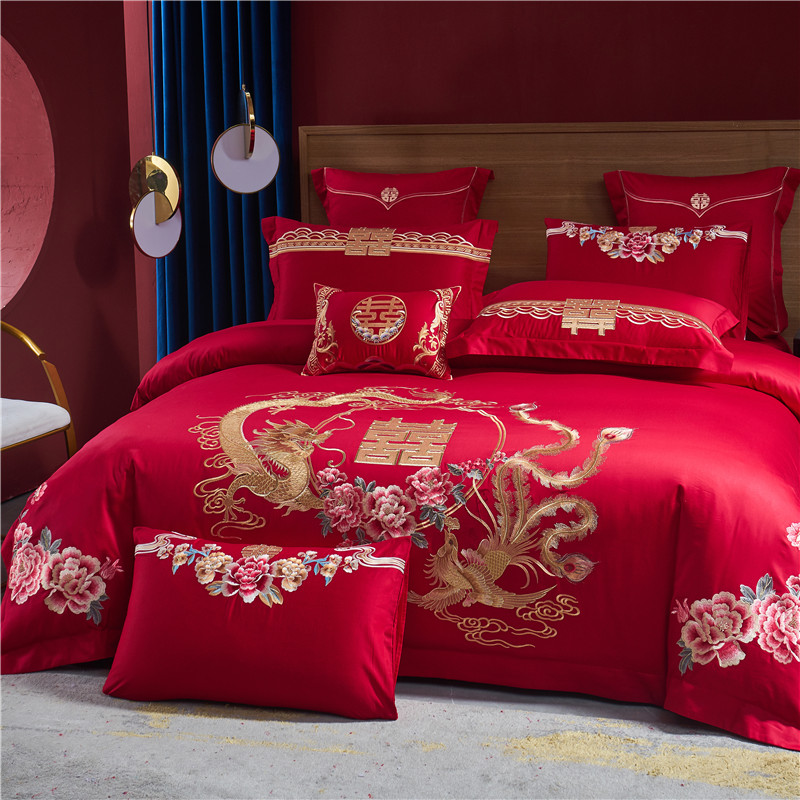 Embroidery Quilt Cover - Комплект постельного белья из 100% хлопка,