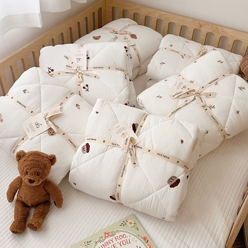 Embroidery Quilt Cover - Детское зимнее одеяло из хлопкового муслина