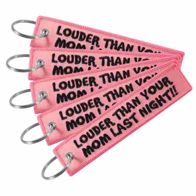 Embroidery Quote - Брелок с надписью «LOUDER THAN YOUR