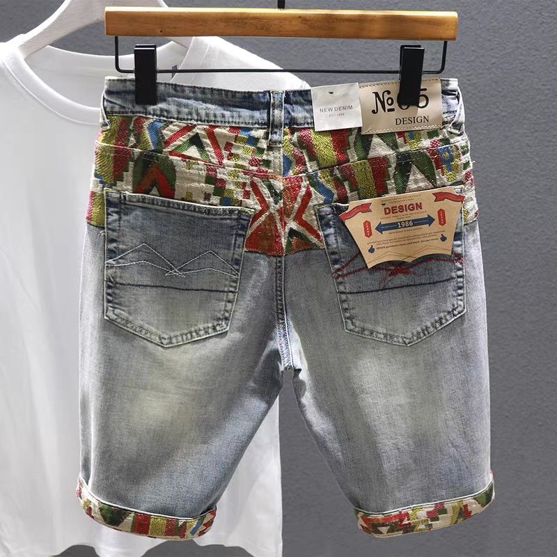 Embroidery Jeans - Шорты мужские из денима разных цветов,