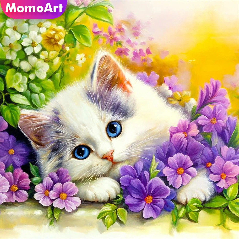 Embroidery Unique Design - Набор для вышивания крестиком Momoart: кошка,