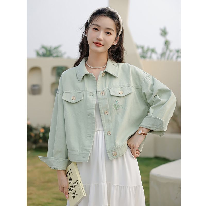 Модная розовая джинсовая куртк – обзор и цена Embroidery Jeans