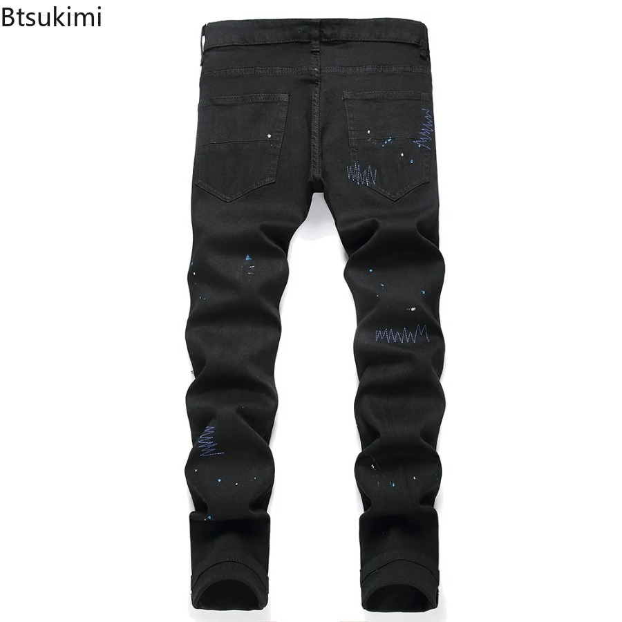 Новые мужские модные джинсы 20 – обзор и цена Embroidery On Jeans