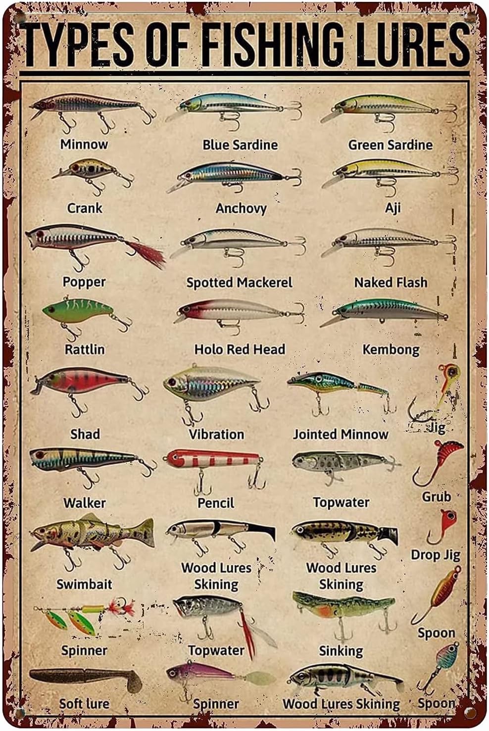 1d,TYPES OF FISHING LURES Знан – обзор и цена Embroidery Water