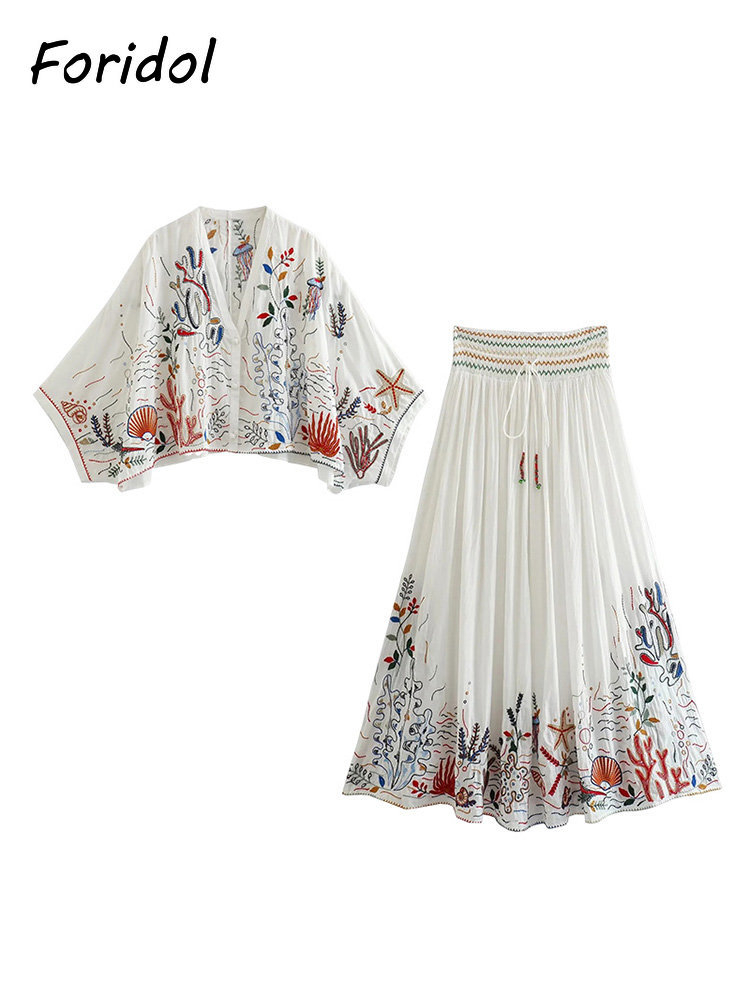 Foridol морской оргазм с вышив – обзор и цена Embroidery White Dress