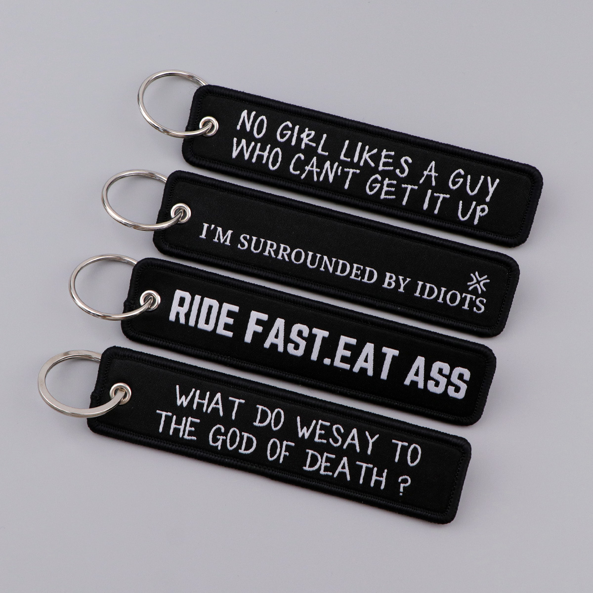 Брелоки с вышивкой и надписями – обзор и цена Embroidery Quote