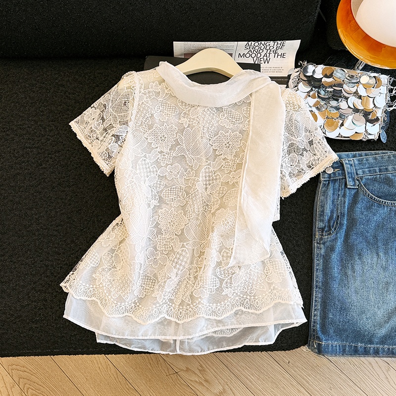 Элегантная кружевная блузка с  – обзор и цена Embroidery Unique Design