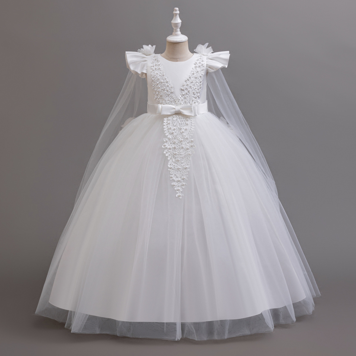 Платья для девочек-цветочниц н – обзор и цена Embroidery White Dress