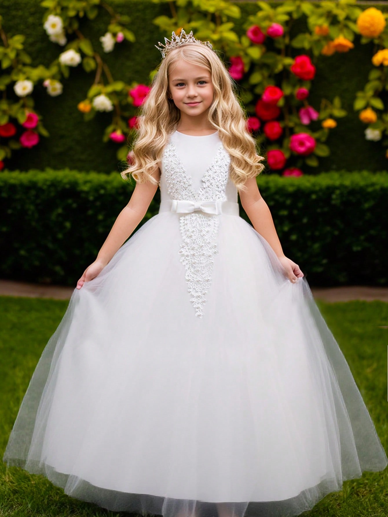 Платья для девочек-цветочниц н – обзор и цена Embroidery White Dress