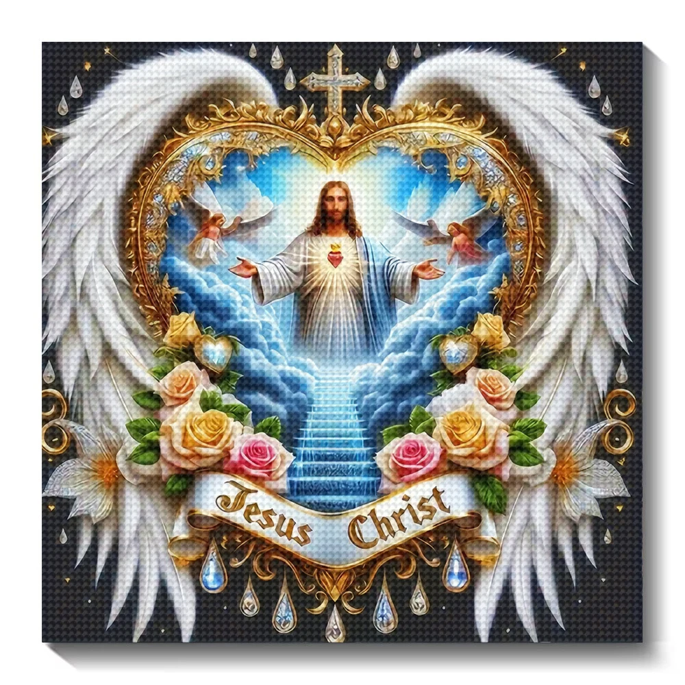 5D DIY алмазная живопись портр – обзор и цена Embroidery Jesus